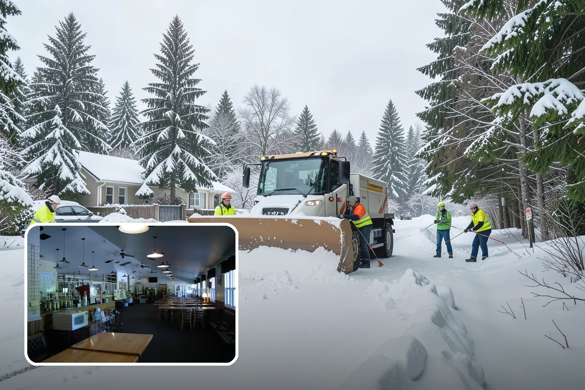 Gas Station Sidewalk Clearing in Black Diamond, King County, WA - Store entrance and pump-island walks kept clear around the clock