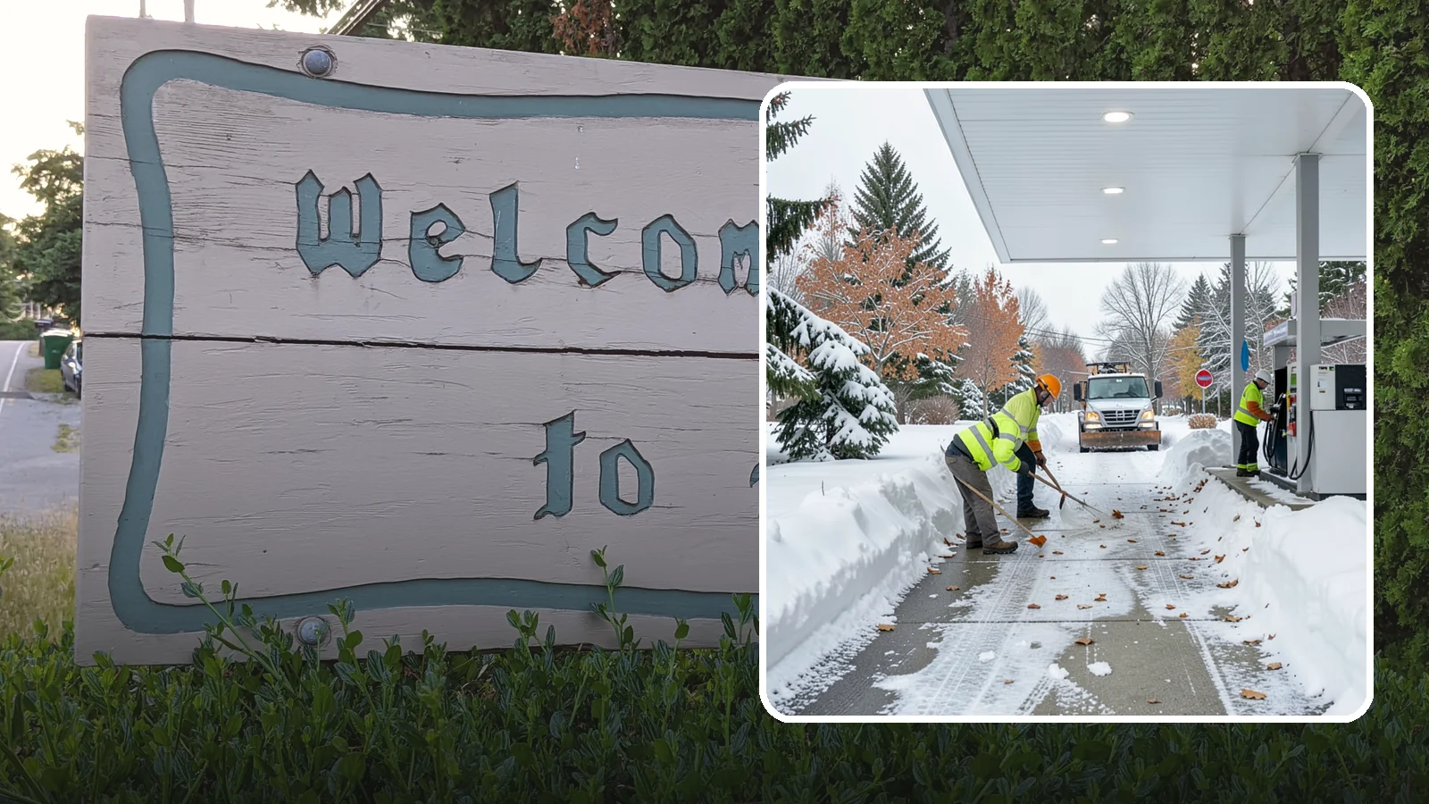 Gas Station Sidewalk Clearing in Brier, Snohomish County, WA - Store-entrance and pump-walk clearing for Western Washington gas stations, keeping the high-turnover foot traffic safe around the...