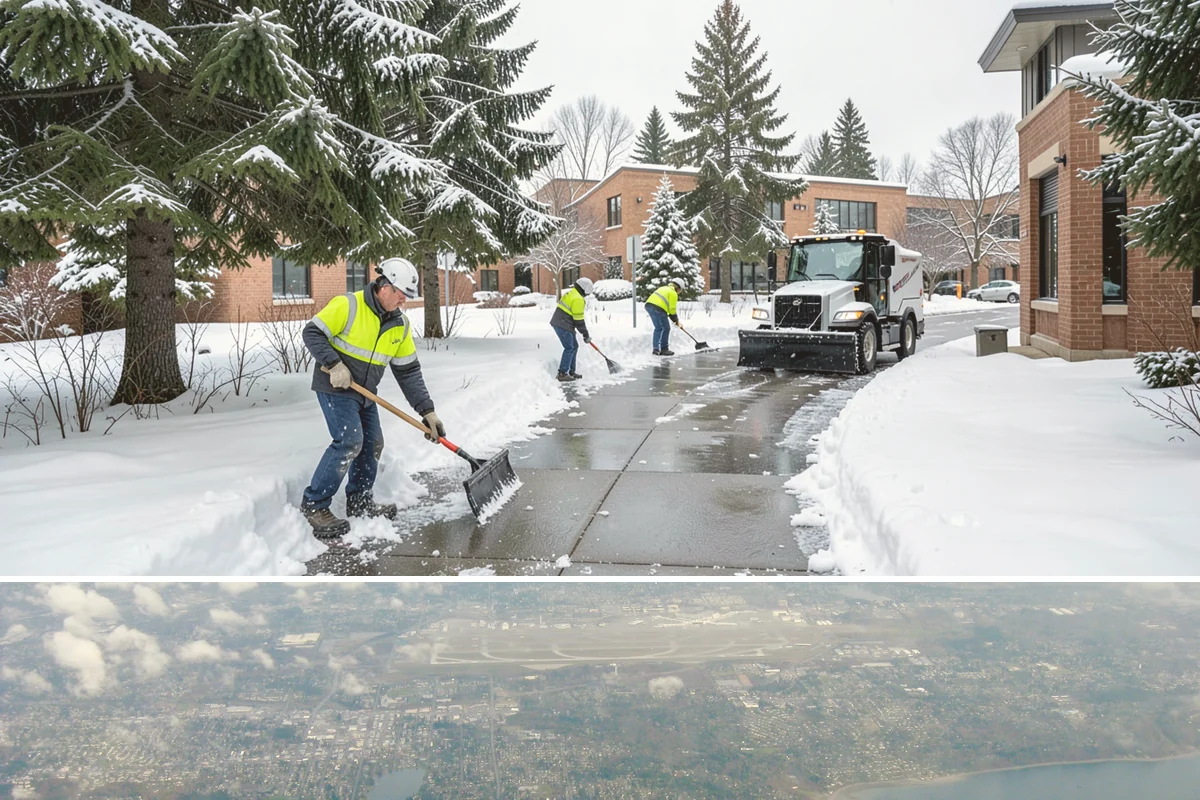 Gas Station Sidewalk Clearing in Burien, King County, WA - Gas station demand is steady from late November through February, with 24-hour turnover keeping threshold ice a constant refreeze...