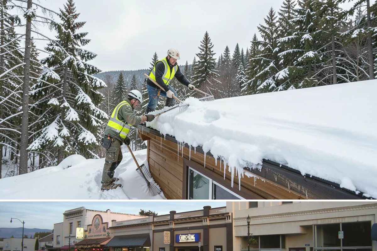 Gas Station Sidewalk Clearing in Burlington, Skagit County, WA - Gas station demand is steady from late November through February, with 24-hour turnover keeping threshold ice a constant refreeze...