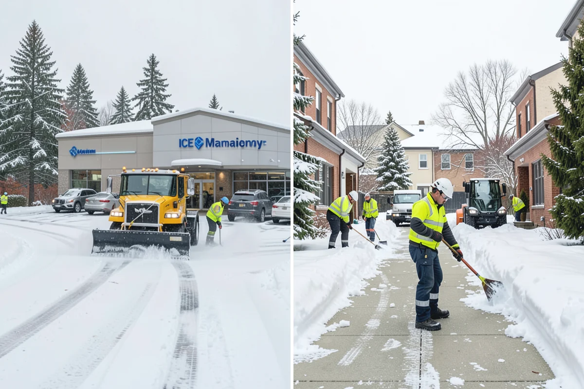 Gas Station Sidewalk Clearing in Darrington, Snohomish County, WA - Clear the store entrance and threshold before it packs down