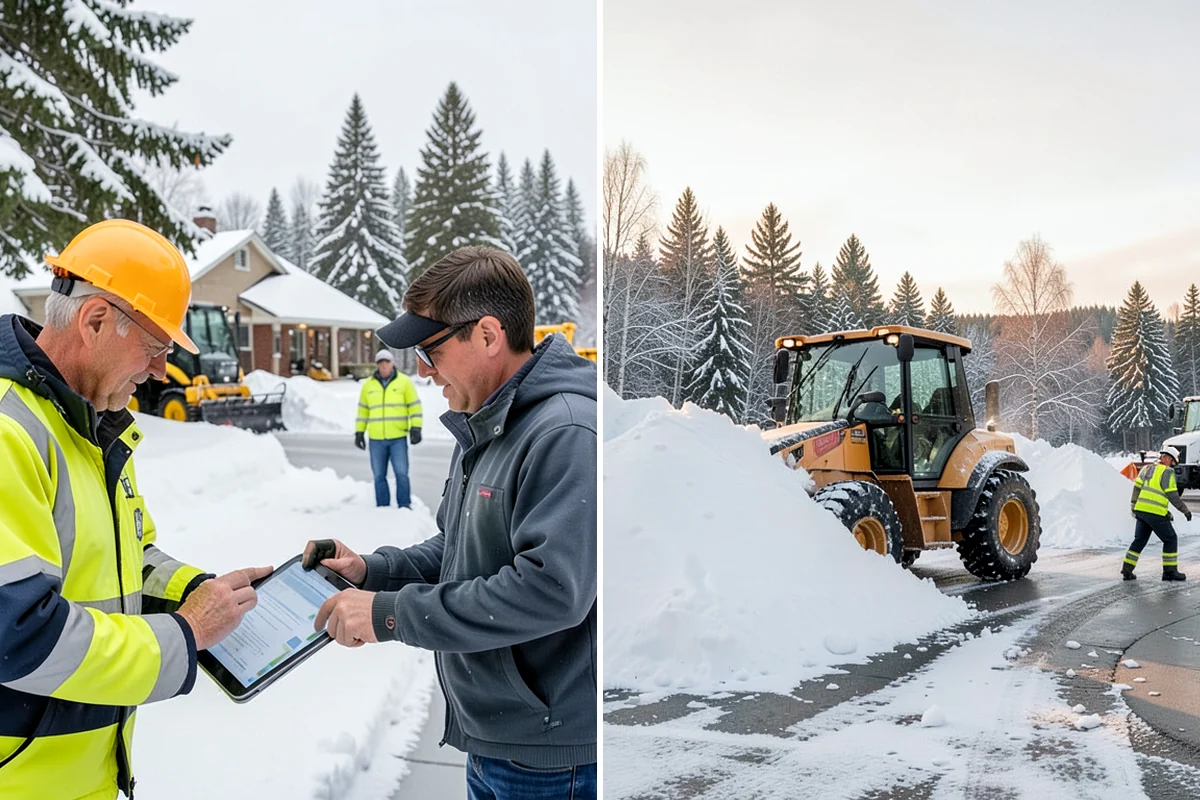 Gas Station Sidewalk Clearing in DuPont, Pierce County, WA - Clear the store entrance and threshold before it packs down