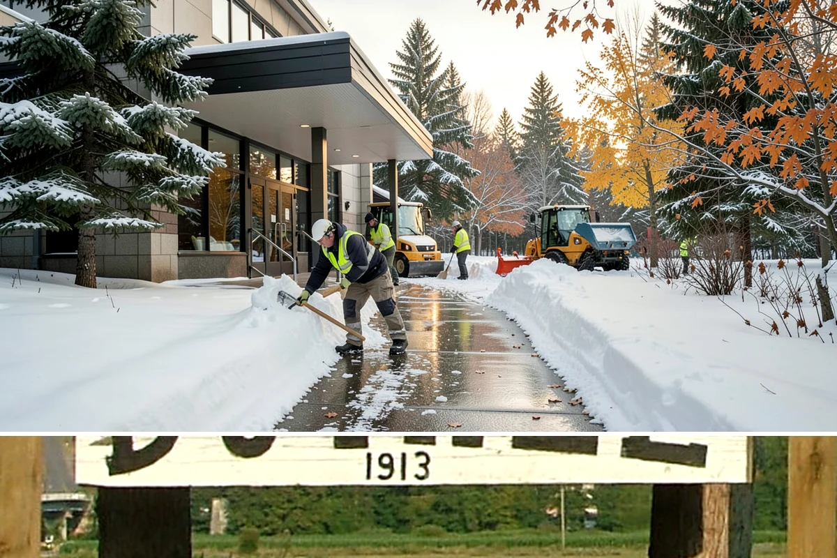Gas Station Sidewalk Clearing in Duvall, King County, WA - Gas station demand is steady from late November through February, with 24-hour turnover keeping threshold ice a constant refreeze...