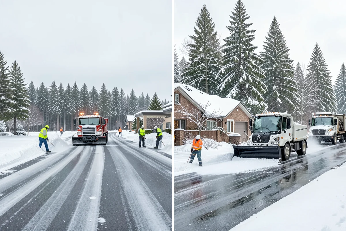 Gas Station Sidewalk Clearing in Everett, Snohomish County, WA - Clear the store entrance and threshold before it packs down