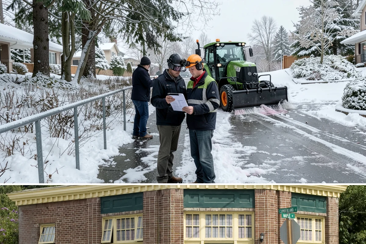 Gas Station Sidewalk Clearing in Hamilton, Skagit County, WA - Gas station demand is steady from late November through February, with 24-hour turnover keeping threshold ice a constant refreeze...