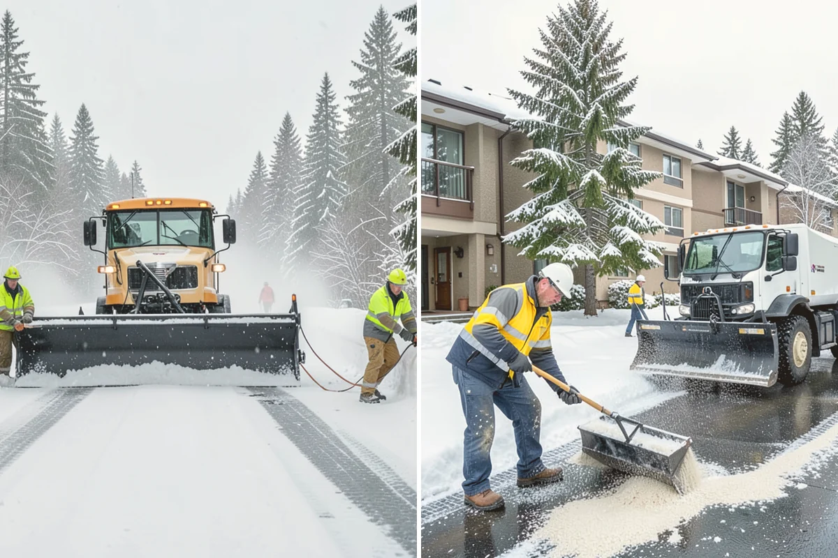 Gas Station Sidewalk Clearing in Index, Snohomish County, WA - Clear the store entrance and threshold before it packs down