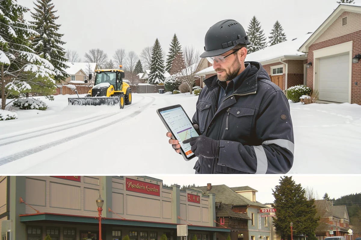 Gas Station Sidewalk Clearing in Issaquah, King County, WA - Gas station demand is steady from late November through February, with 24-hour turnover keeping threshold ice a constant refreeze...