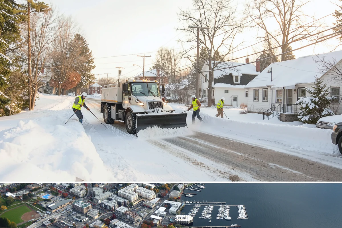 Gas Station Sidewalk Clearing in Kirkland, King County, WA - Gas station demand is steady from late November through February, with 24-hour turnover keeping threshold ice a constant refreeze...