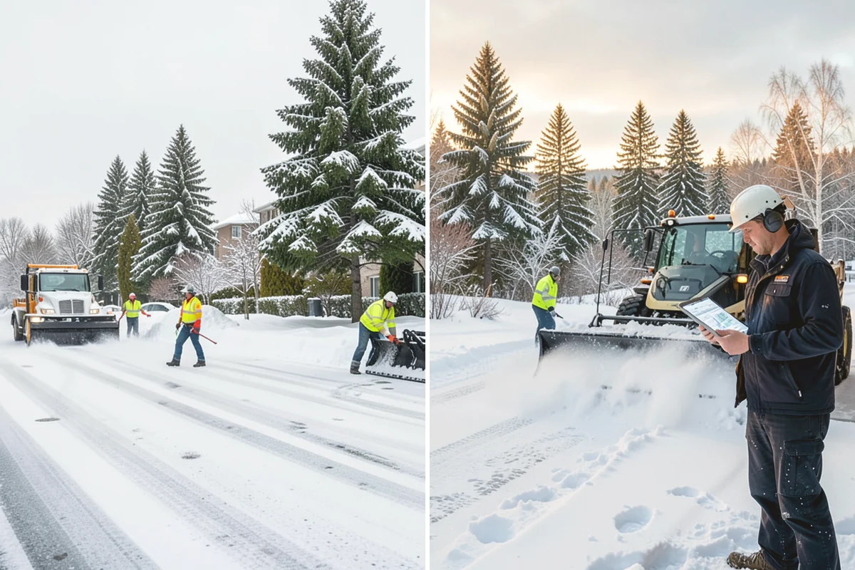 Gas Station Sidewalk Clearing in Lake Stevens, Snohomish County, WA - Clear the store entrance and threshold before it packs down