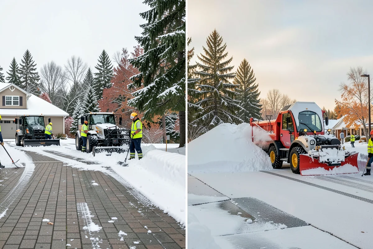 Gas Station Sidewalk Clearing in Lyman, Skagit County, WA - Clear the store entrance and threshold before it packs down