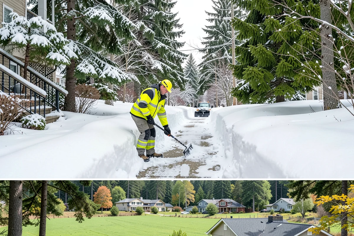 Gas Station Sidewalk Clearing in Lyman, Skagit County, WA - Gas station demand is steady from late November through February, with 24-hour turnover keeping threshold ice a constant refreeze...