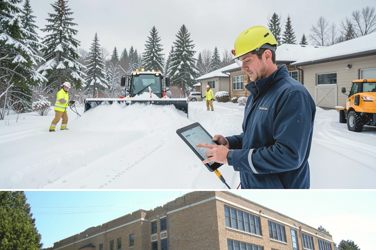 Gas Station Sidewalk Clearing in Maple Valley, King County, WA - Gas station demand is steady from late November through February, with 24-hour turnover keeping threshold ice a constant refreeze...