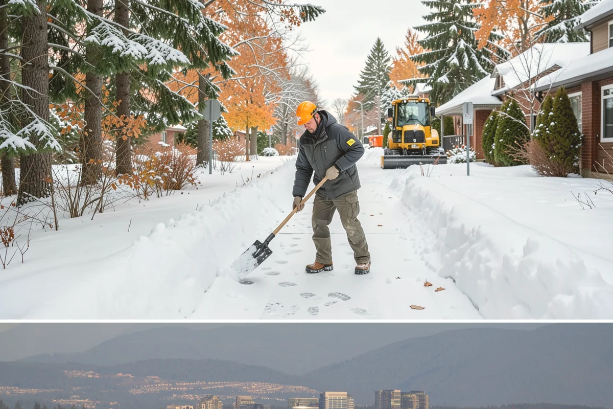 Gas Station Sidewalk Clearing in Medina, King County, WA - Gas station demand is steady from late November through February, with 24-hour turnover keeping threshold ice a constant refreeze...