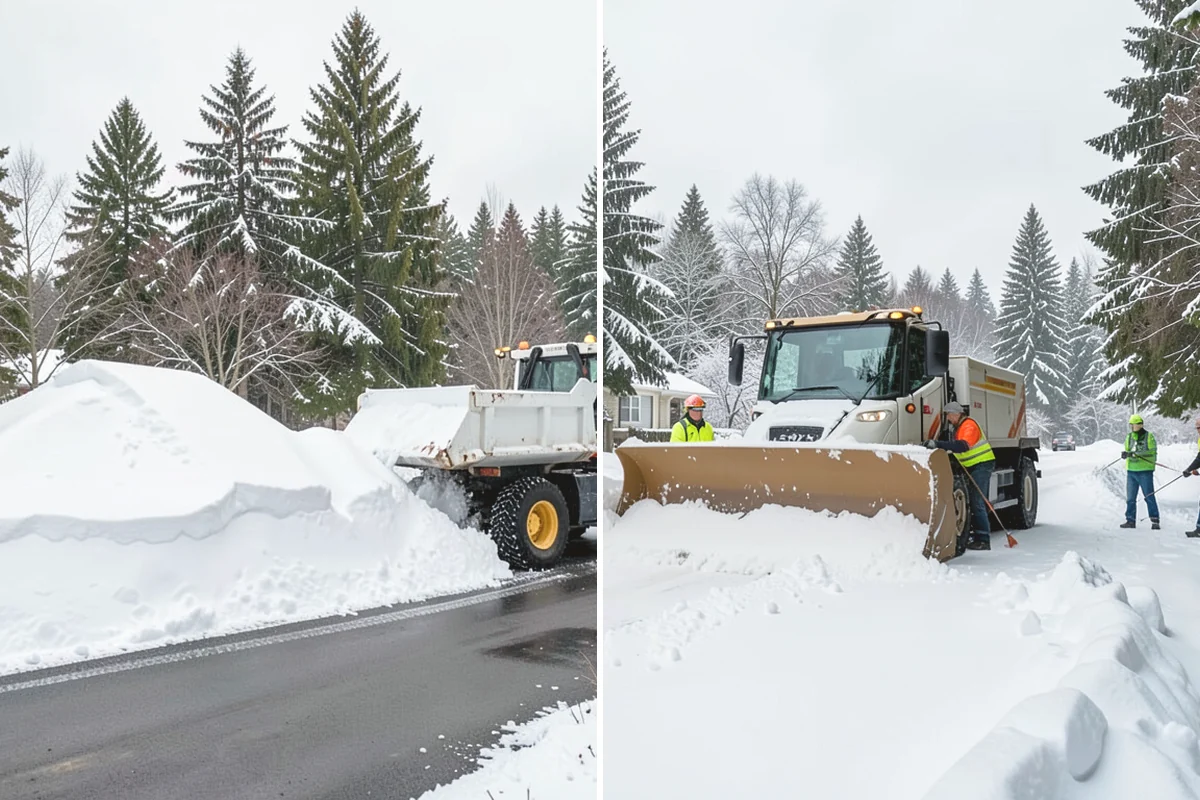 Gas Station Sidewalk Clearing in Mercer Island, King County, WA - Clear the store entrance and threshold before it packs down