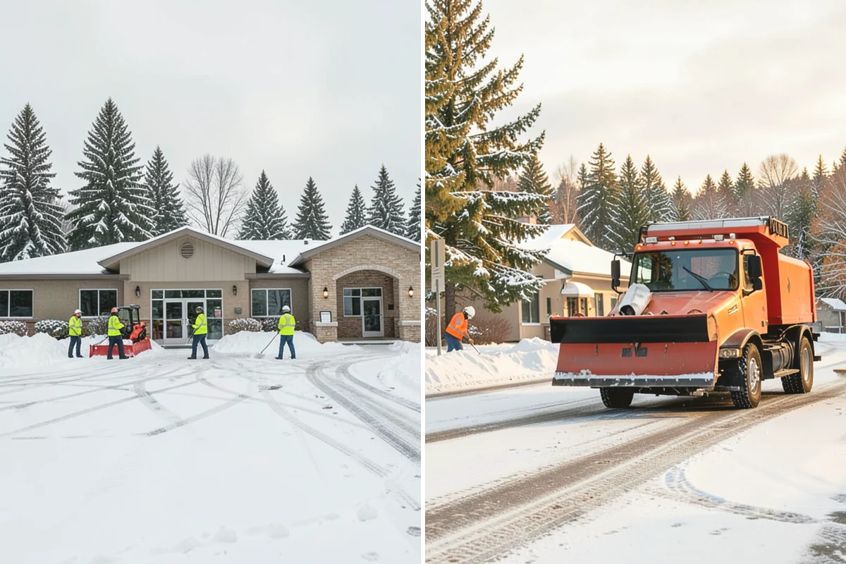 Gas Station Sidewalk Clearing in Monroe, Snohomish County, WA - Clear the store entrance and threshold before it packs down