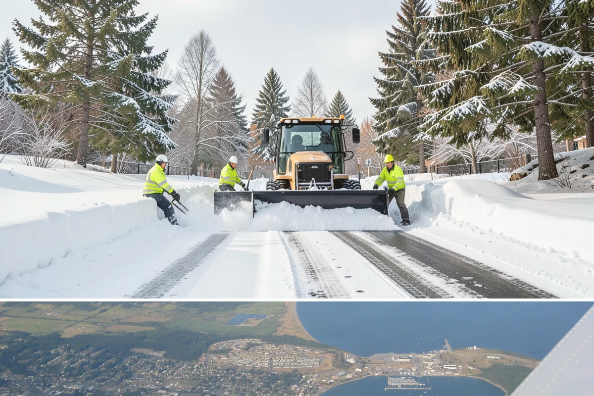 Gas Station Sidewalk Clearing in Oak Harbor, Island County, WA - Gas station demand is steady from late November through February, with 24-hour turnover keeping threshold ice a constant refreeze...