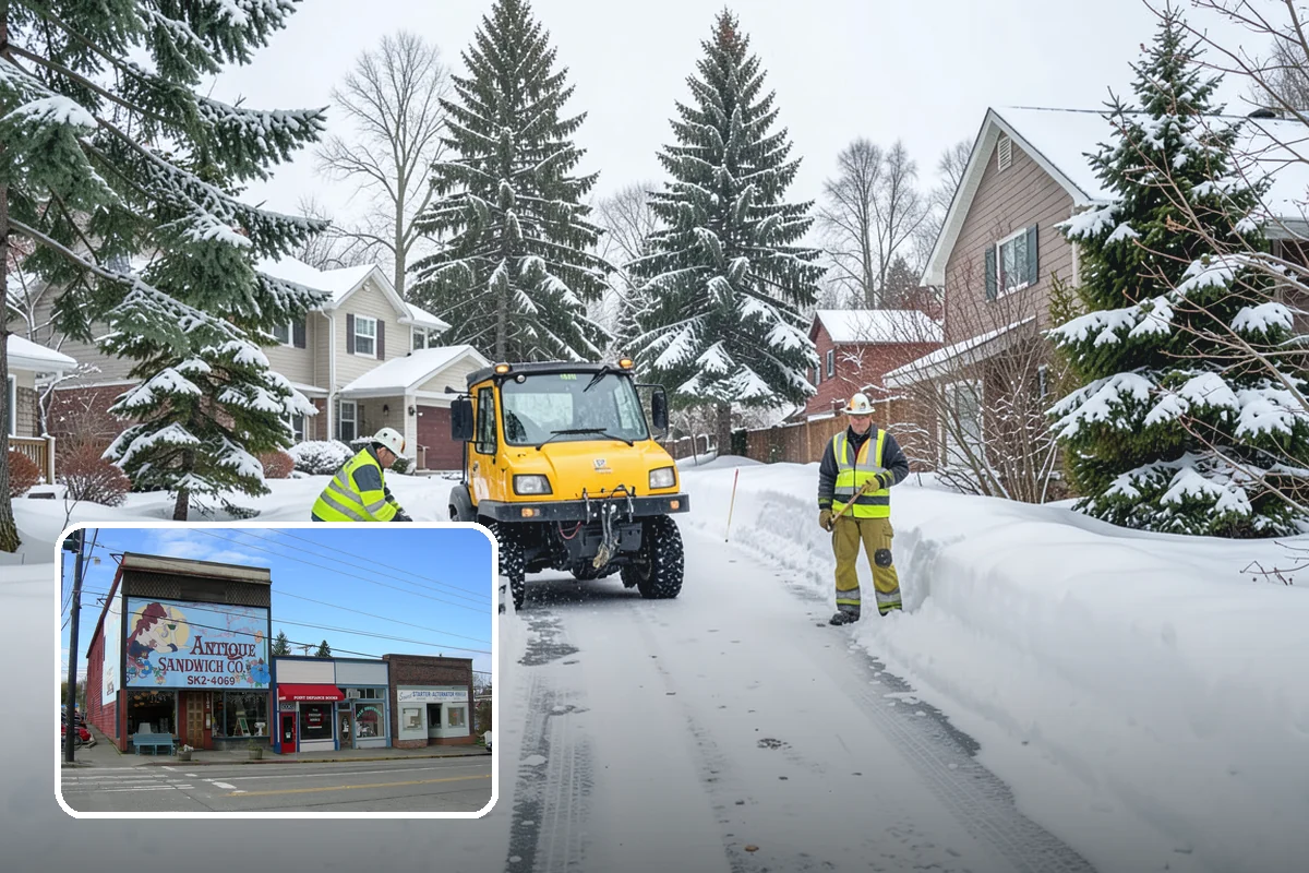 Gas Station Sidewalk Clearing in Ruston, Pierce County, WA - Store entrance and pump-island walks kept clear around the clock