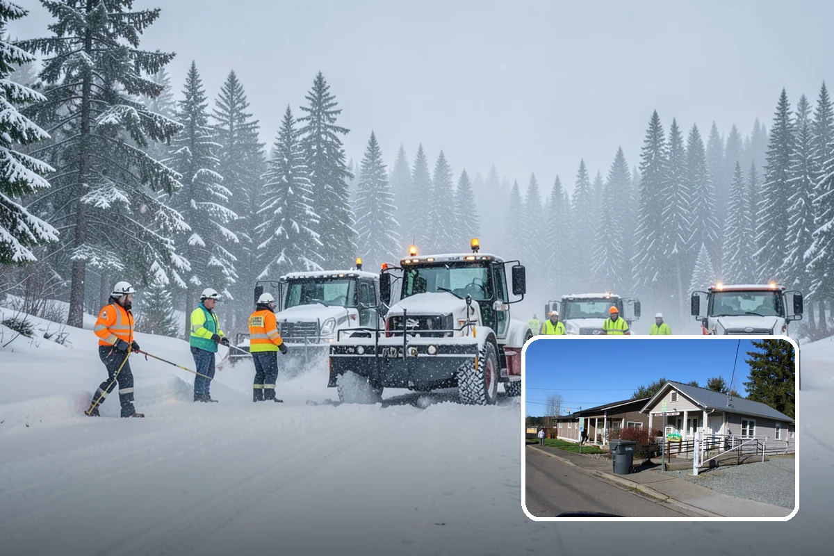 Gas Station Sidewalk Clearing in South Prairie, Pierce County, WA - Store entrance and pump-island walks kept clear around the clock