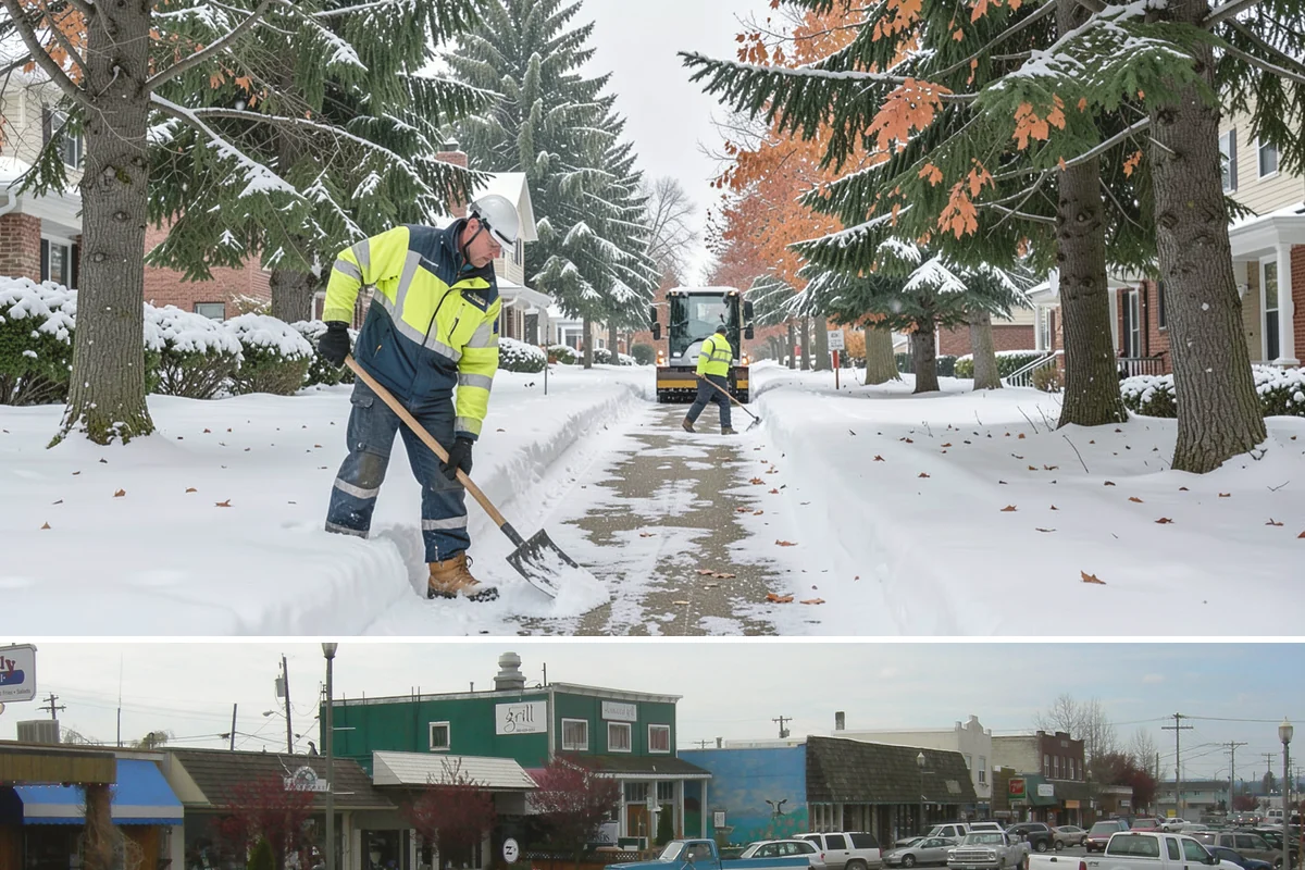Gas Station Sidewalk Clearing in Stanwood, Snohomish County, WA - Gas station demand is steady from late November through February, with 24-hour turnover keeping threshold ice a constant refreeze...
