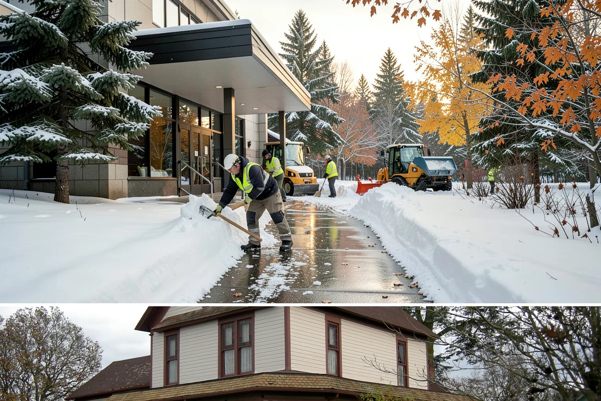 Gas Station Sidewalk Clearing in Sumner, Pierce County, WA - Gas station demand is steady from late November through February, with 24-hour turnover keeping threshold ice a constant refreeze...