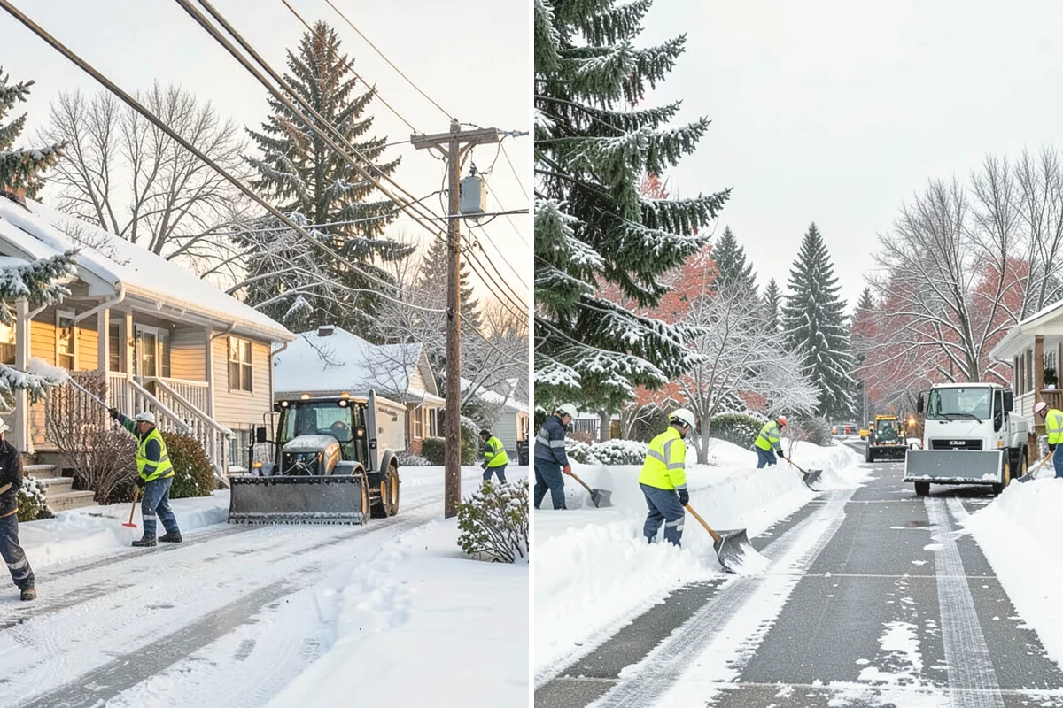 Gas Station Sidewalk Clearing in Tukwila, King County, WA - Clear the store entrance and threshold before it packs down