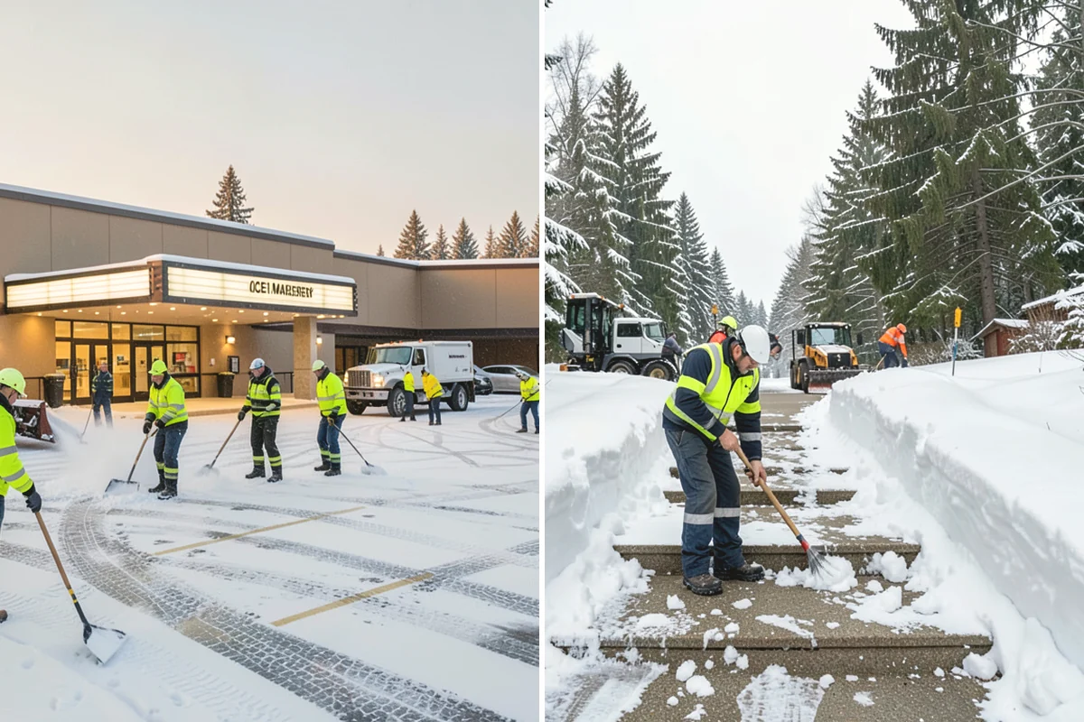 Gas Station Snow Plowing in Anacortes, Skagit County, WA - Map the fuel islands, store lot, and tanker route for 24-hour priority