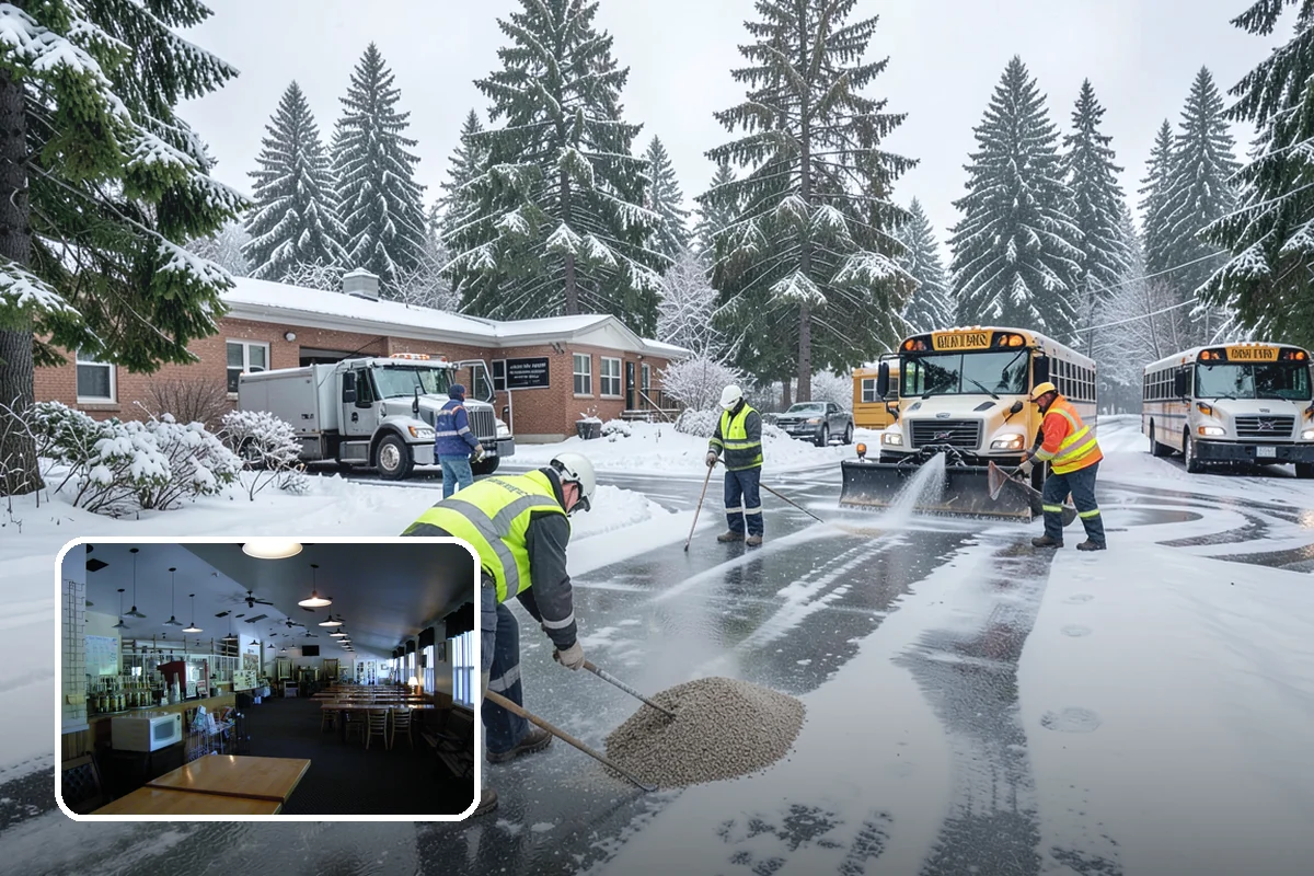 Gas Station Snow Plowing in Black Diamond, King County, WA - Fuel-island approaches cleared on a 24-hour basis