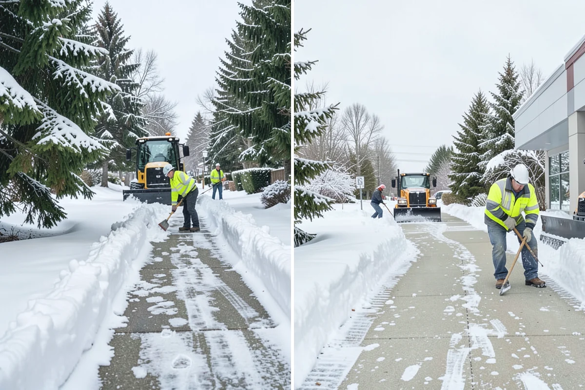 Gas Station Snow Plowing in Bonney Lake, Pierce County, WA - Map the fuel islands, store lot, and tanker route for 24-hour priority
