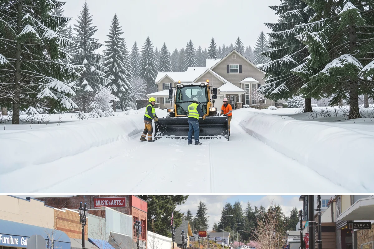Gas Station Snow Plowing in Bothell, King County, WA - Arrange 24-hour coverage before winter so your pumps stay open through any storm.