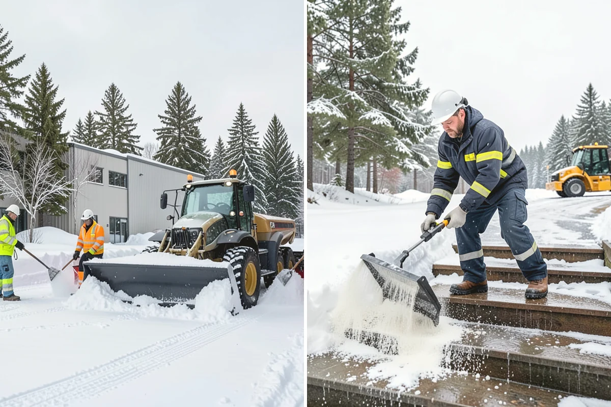 Gas Station Snow Plowing in Burien, King County, WA - Map the fuel islands, store lot, and tanker route for 24-hour priority