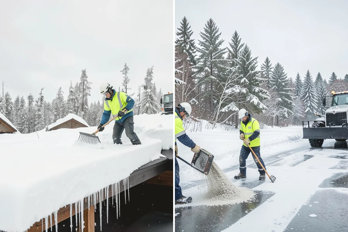 Gas Station Snow Plowing in Burlington, Skagit County, WA - Map the fuel islands, store lot, and tanker route for 24-hour priority