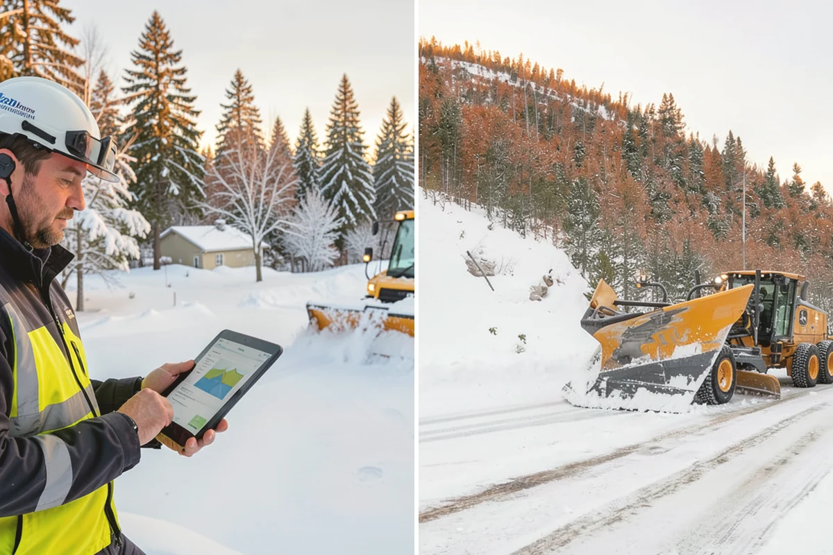 Gas Station Snow Plowing in Carnation, King County, WA - Map the fuel islands, store lot, and tanker route for 24-hour priority