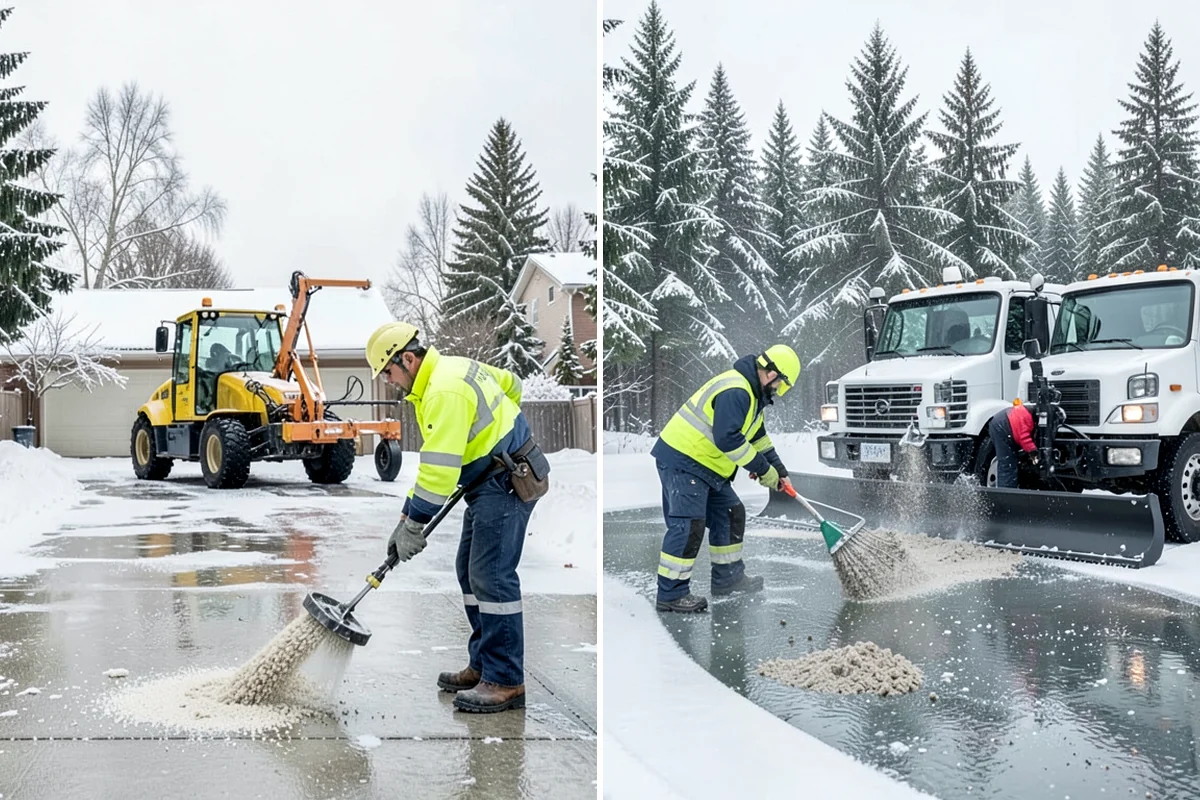 Gas Station Snow Plowing in DuPont, Pierce County, WA - Map the fuel islands, store lot, and tanker route for 24-hour priority