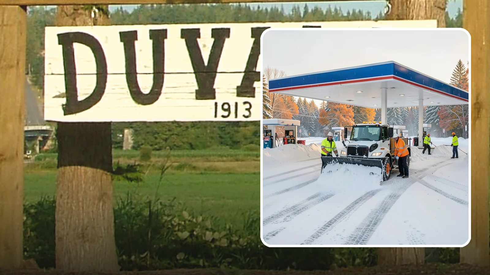 Gas Station Snow Plowing in Duvall, King County, WA - We plow gas station lots and fuel islands around the clock so drivers fuel up safely no matter when the snow falls.