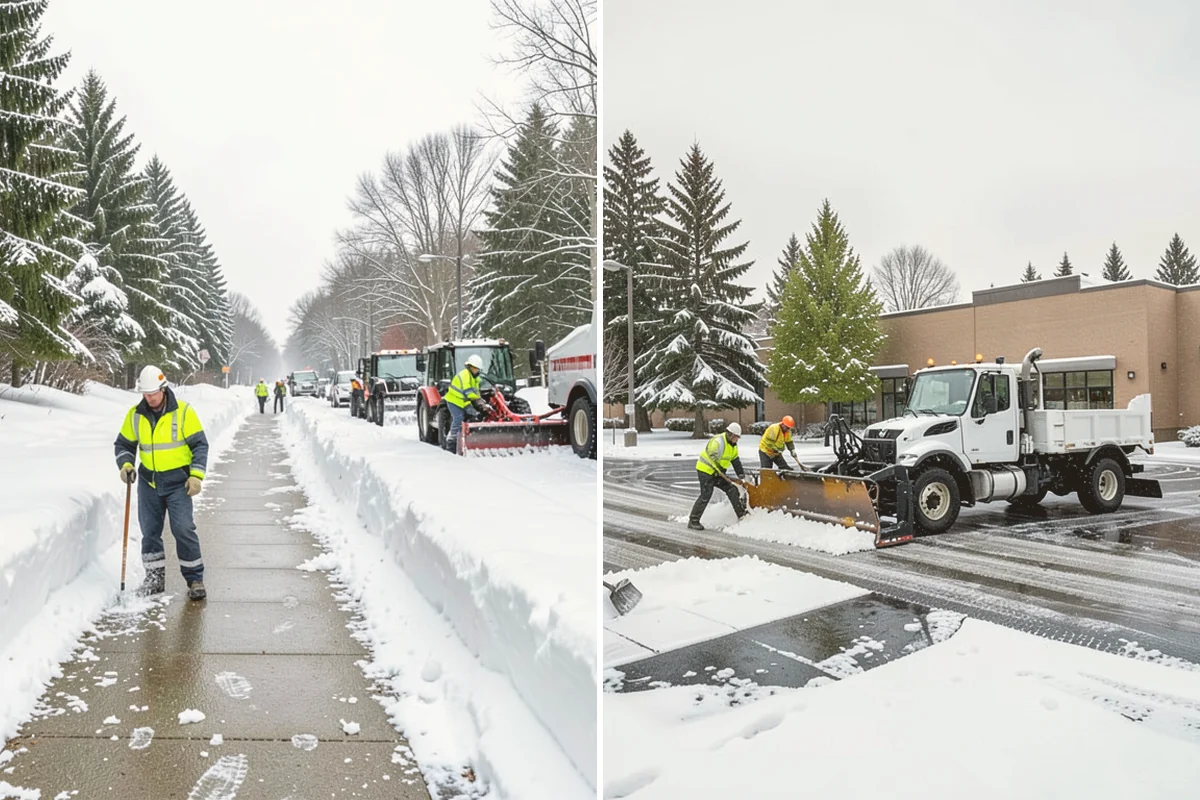 Gas Station Snow Plowing in Eatonville, Pierce County, WA - Map the fuel islands, store lot, and tanker route for 24-hour priority