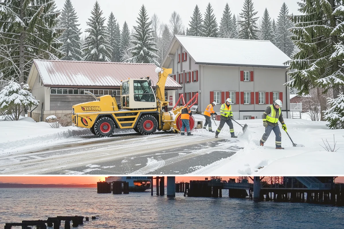 Gas Station Snow Plowing in Edmonds, Snohomish County, WA - Arrange 24-hour coverage before winter so your pumps stay open through any storm.