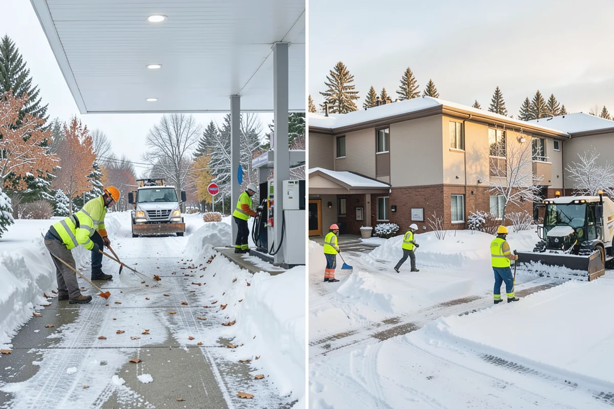 Gas Station Snow Plowing in Hamilton, Skagit County, WA - Map the fuel islands, store lot, and tanker route for 24-hour priority
