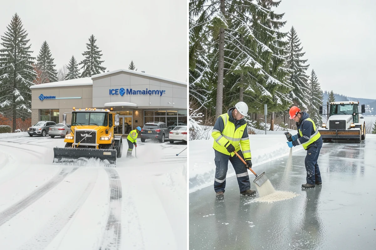 Gas Station Snow Plowing in Kirkland, King County, WA - Map the fuel islands, store lot, and tanker route for 24-hour priority