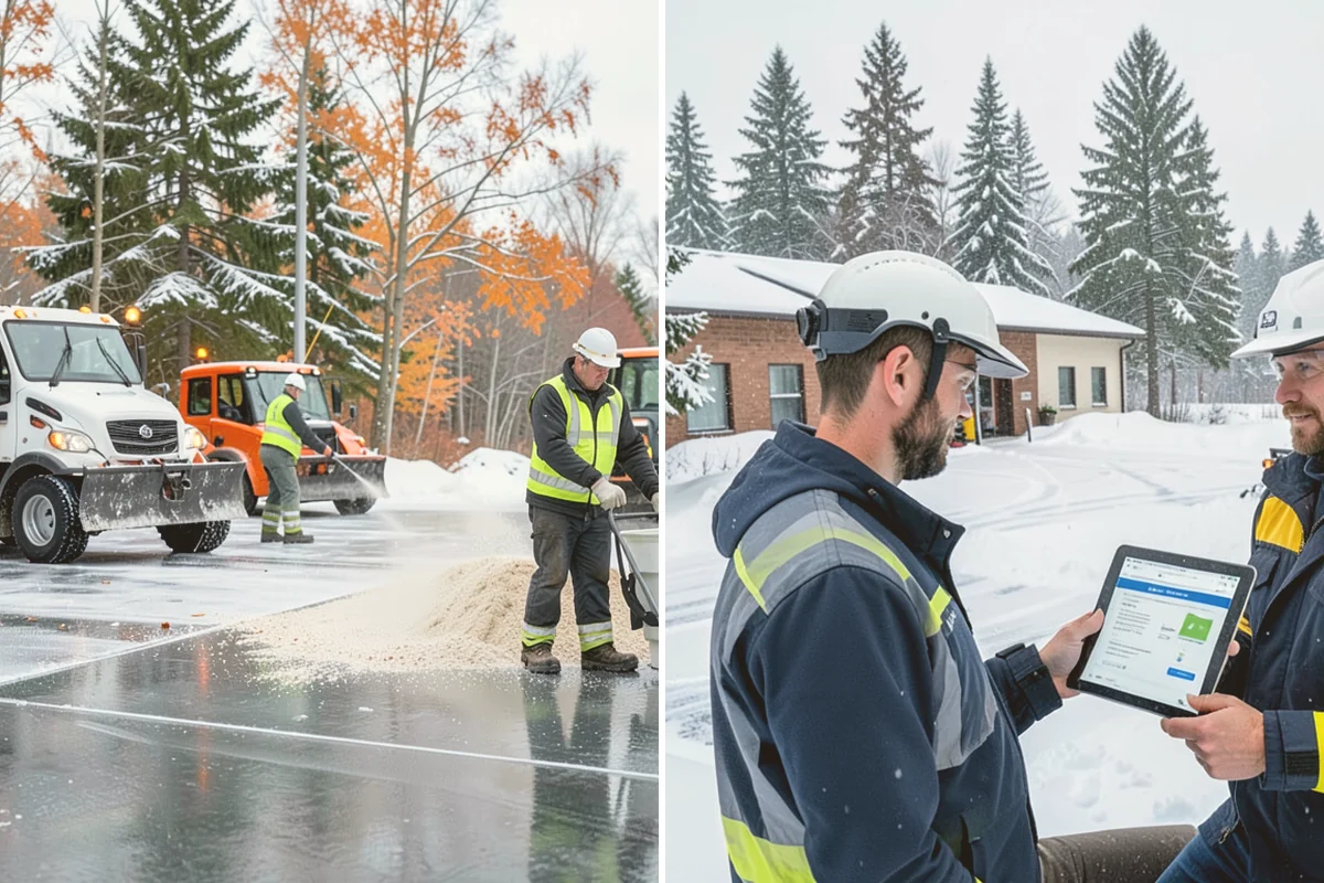 Gas Station Snow Plowing in Langley, Island County, WA - Map the fuel islands, store lot, and tanker route for 24-hour priority