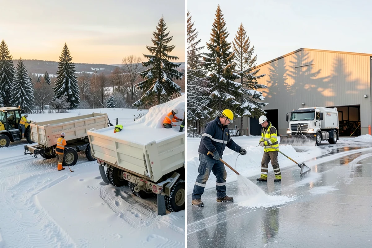 Gas Station Snow Plowing in Lyman, Skagit County, WA - Map the fuel islands, store lot, and tanker route for 24-hour priority