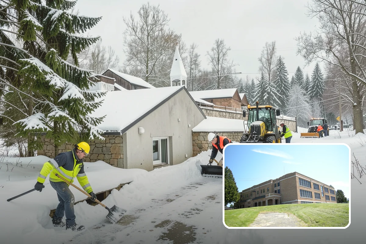 Gas Station Snow Plowing in Maple Valley, King County, WA - Fuel-island approaches cleared on a 24-hour basis