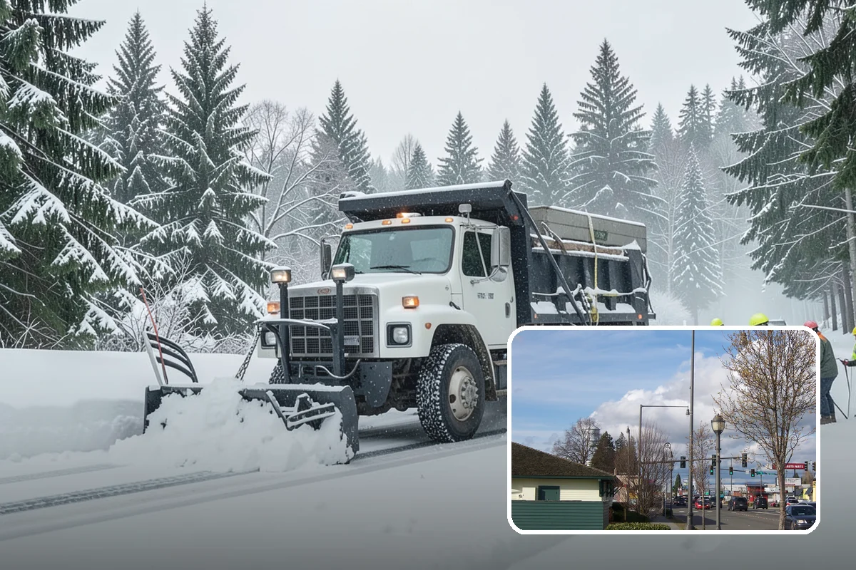 Gas Station Snow Plowing in Marysville, Snohomish County, WA - Fuel-island approaches cleared on a 24-hour basis