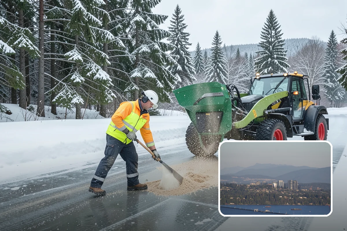 Gas Station Snow Plowing in Medina, King County, WA - Fuel-island approaches cleared on a 24-hour basis