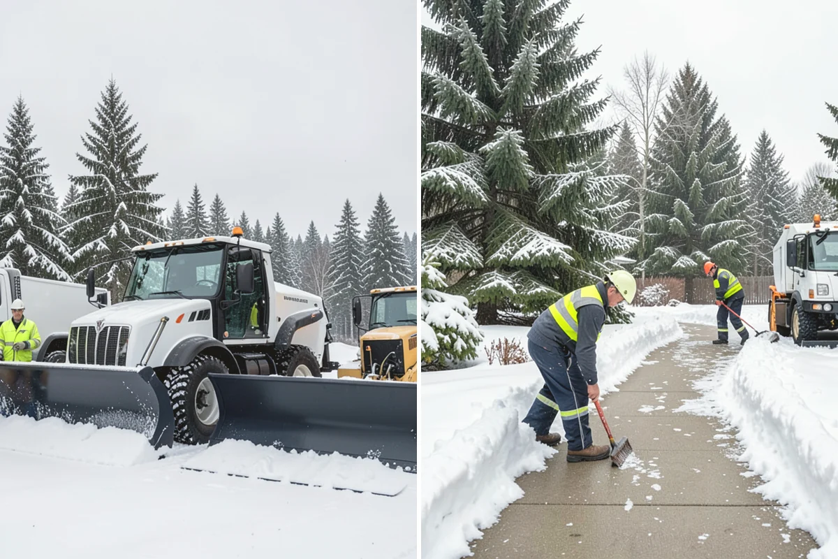 Gas Station Snow Plowing in Mercer Island, King County, WA - Map the fuel islands, store lot, and tanker route for 24-hour priority