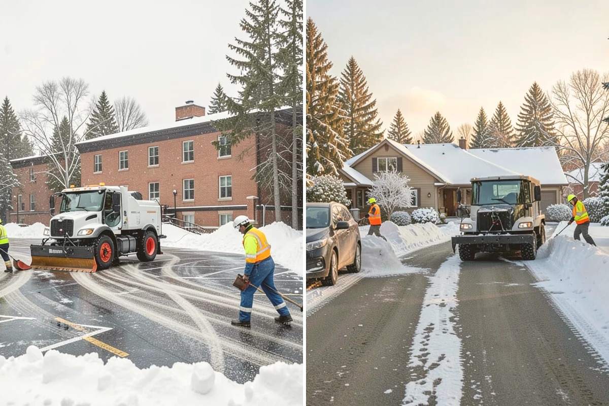 Gas Station Snow Plowing in Newcastle, King County, WA - Map the fuel islands, store lot, and tanker route for 24-hour priority
