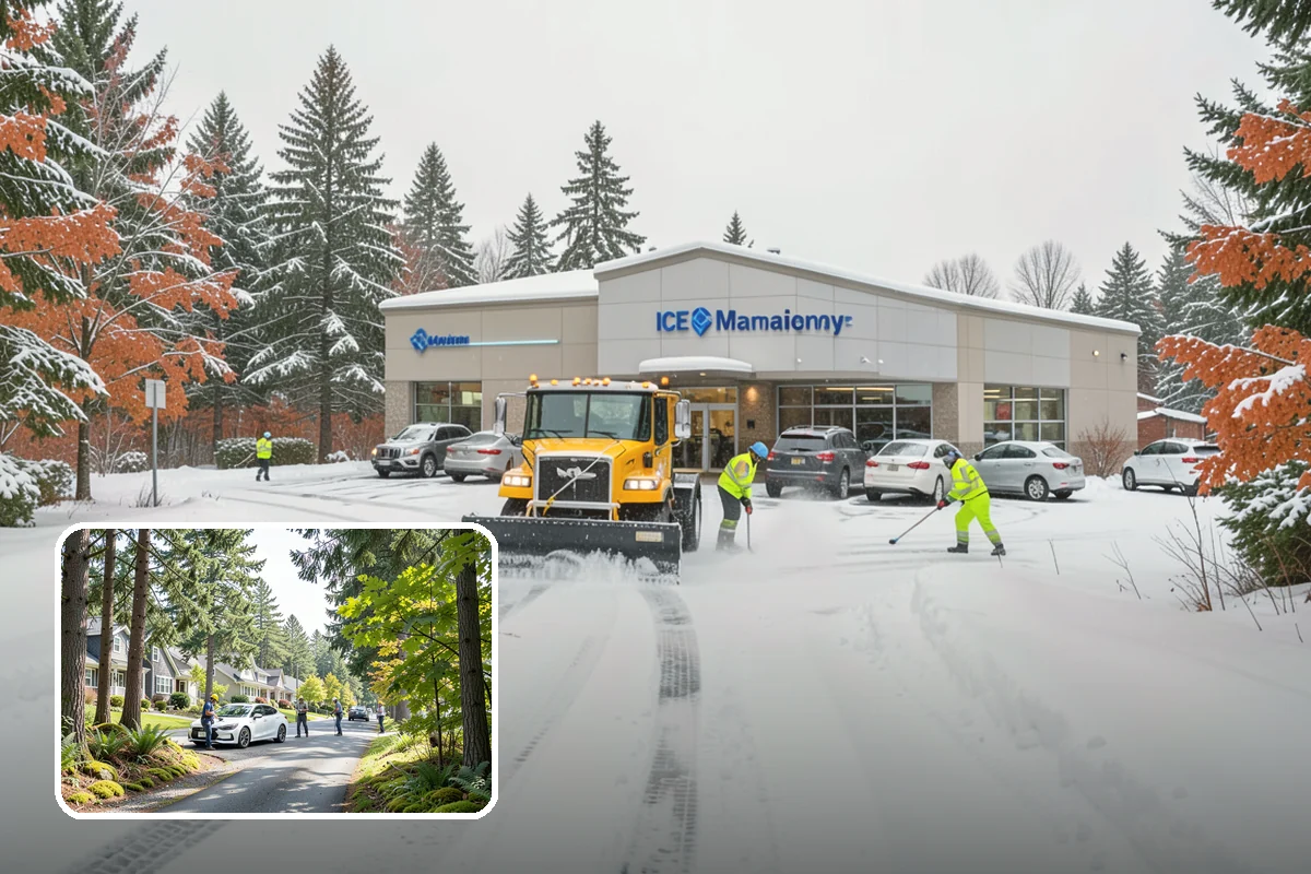 Gas Station Snow Plowing in Normandy Park, King County, WA - Fuel-island approaches cleared on a 24-hour basis