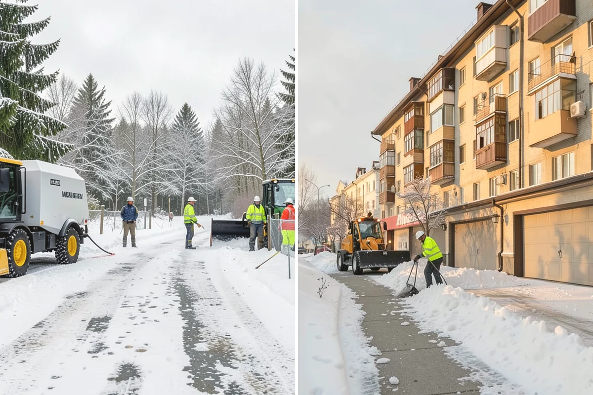 Gas Station Snow Plowing in North Bend, King County, WA - Map the fuel islands, store lot, and tanker route for 24-hour priority