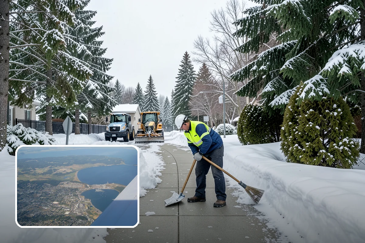 Gas Station Snow Plowing in Oak Harbor, Island County, WA - Fuel-island approaches cleared on a 24-hour basis