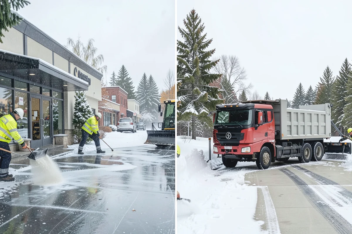 Gas Station Snow Plowing in Renton, King County, WA - Map the fuel islands, store lot, and tanker route for 24-hour priority