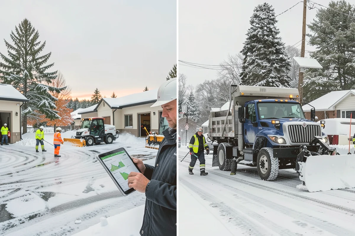 Gas Station Snow Plowing in Sammamish, King County, WA - Map the fuel islands, store lot, and tanker route for 24-hour priority